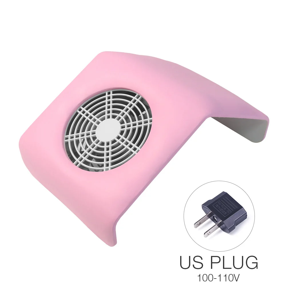 Пылесос всасывающий маникюрный салон 220 В 110 В всасывающий дисплей для сбора пыли для ногтей УФ гель маникюрный аппарат инструменты - Цвет: pink US plug