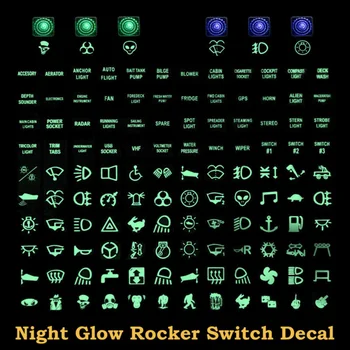 

Glow Sticker Labels Universal Switch Decal Label Truck 132pcs Accessory
