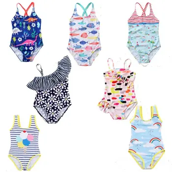 

Baby Girl Swimsuit Children's Bathing Bodysuits Bikini Girls Swimwear Summer New Girl Swimwear With Hat Giraffe Bow Kids Cute