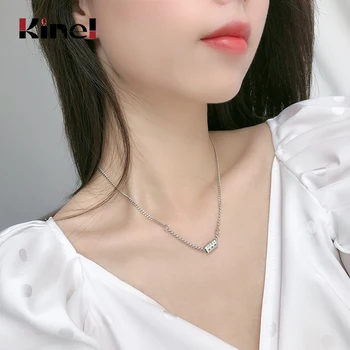

Kinel Ethnic Sterling Silver Vintage Pendant Necklace Autumn Winter Silver 925 Necklace Fashion Jewelry With Gift