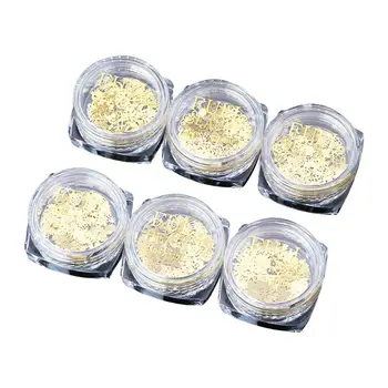 

6 Pcs/set Fashion Popular DIY Jewelry Making Filling Material DIY Nails Sticker Epoxy Metal Filler