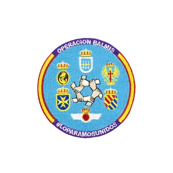 

Operacion Balmis Force Military Embroidered Hook and Loop Badge Spanish Army Patches for Clothing Appliqued Jacket Accessories