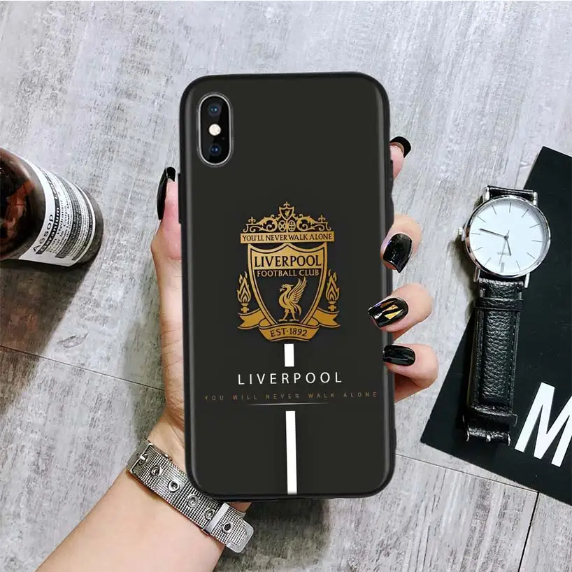 Черный чехол Liverpool Club для iPhone 11 Pro XS MAX XR 7 8 6 6S Plus X 10 Ten 5 5S SE, задняя крышка для телефона, чехол