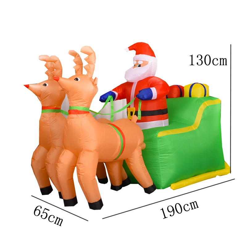 Details about   Inflatable REINDEER LED Lights Air blown Christmas Yard Decoration lawn outdoor 