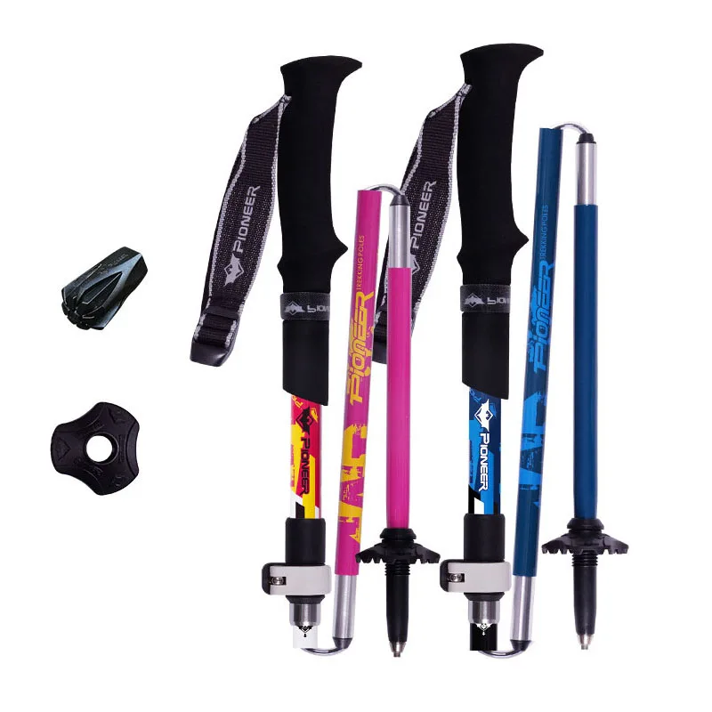 Pioneer Folding Hiking Walking Stick Lightweight Carbon Fibers