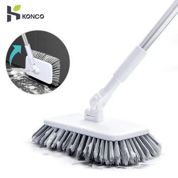 

Konco Floor Brush for Tile Cement Floor Kitchen Bathroom Wall Sweeper Household Brush Scalable Cleaning Supplies Toilet Cleaner