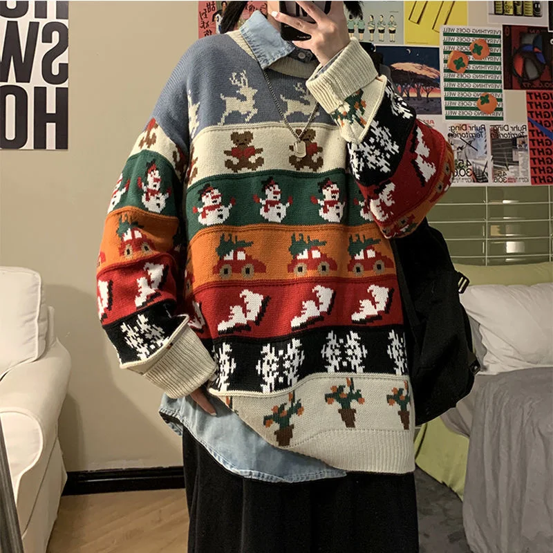 Vintage Christmas Sweater Men Women 