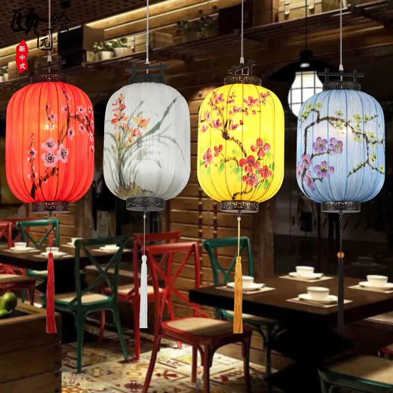 Tao Lanterne Rouge Décoration Nouvel an Chinois Déco Restaurant Fête en Feutrine Guirlande Hexagonale Rouge Or Lot de 2 