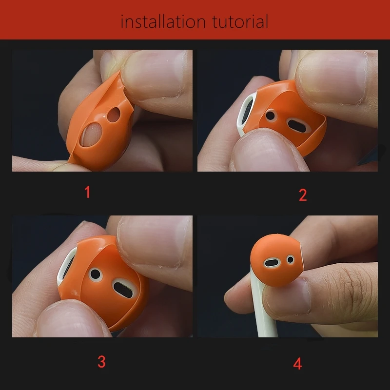 For Apple airpods anti-lost silicone sleeve wireless Bluetooth headset case ultra-thin non-slip ear caps for air pods earphone