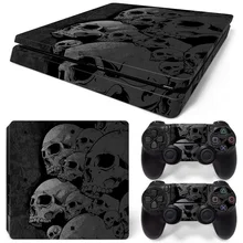 Череп дизайн ПВХ кожи наклейка для PS4 Тонкий консоли и контроллеры стикер s для ps4 тонкий кожи стикер