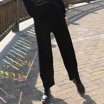 

High Waist Straight Pants Loose Large Size Wide Leg Pants Women Harem Pants Thin Casual Pants Leg Women Winter Spring Pants LB