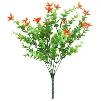 

Artificial Fake Plants 4pcs Faux Greenery Shrubs Simulation Plastic Bushes Indoor Outdoor Hanging Planter DIY Wedding Balcony De