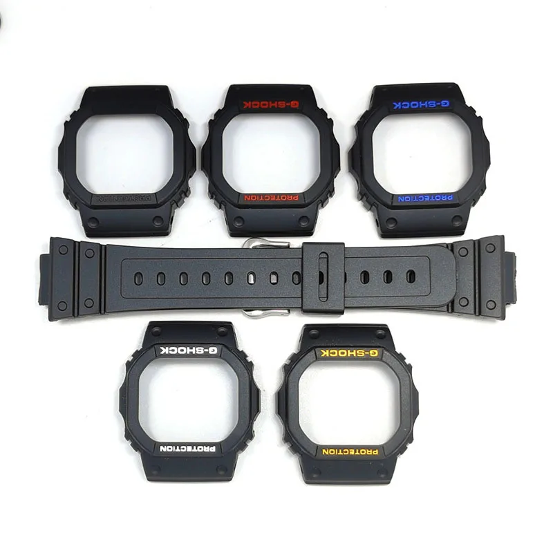 Resin Watch Watchbands Bezelfor Casio G-shock Dw5600 Gw-b5600 Dw5100  Waterproof Sport Silicone Strap Case With Tool - Watchbands - AliExpress