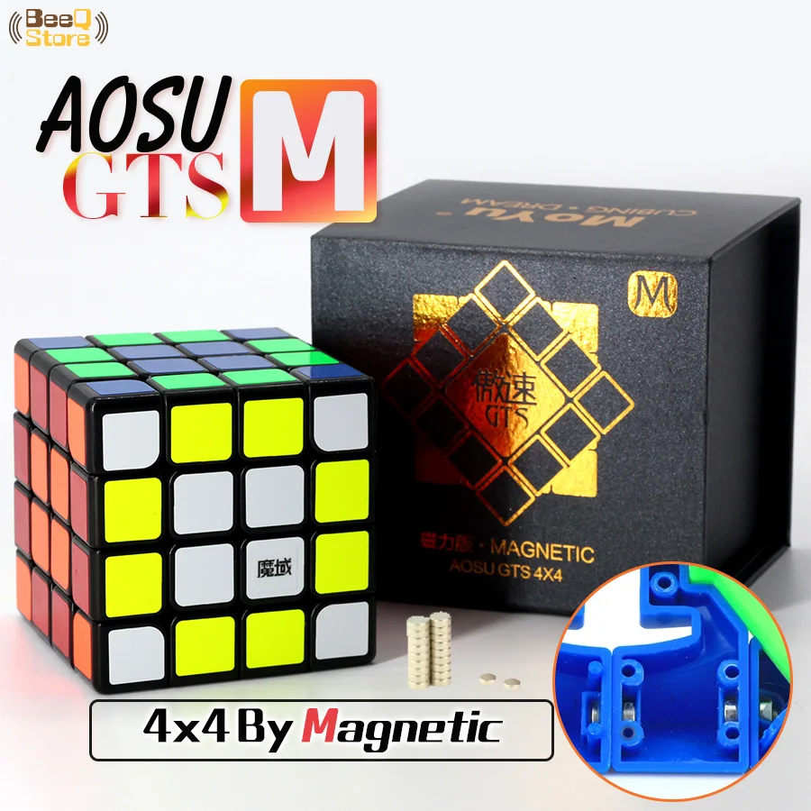 Магический куб Moyu Aosu Gts M 4x4 магнитный скоростной головоломка профессиональная