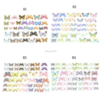 

4Pcs 3D Colorful Butterfly Heat Shrink Handmade Nail Art Earrings Shrinks Dinks Jewelry Making