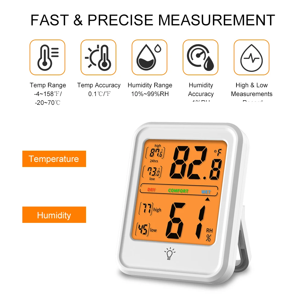 e umidade monitor com display lcd para estação meteorológica em casa