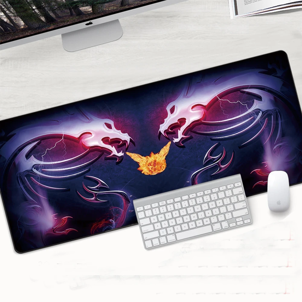 800x300mm XXL Dragon Desktop Pad Gaming Mousepad Large Mouse Pad Keyboard Computer Mouse Pad with Locking Edge Gaming Mouse Mat