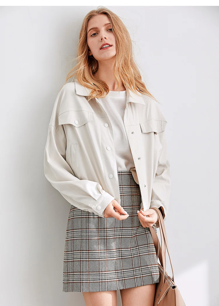 Amii/минималистичное модное пальто в европейском стиле; Новинка года; осеннее пальто для девочек с принтом большого размера