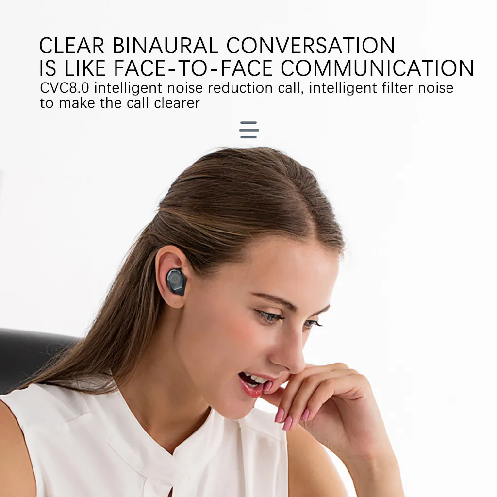 Headphones bluetooth hifi noise Earphone Sports Stereo In ear With Wireless Charging IPX5 Waterproof key version 