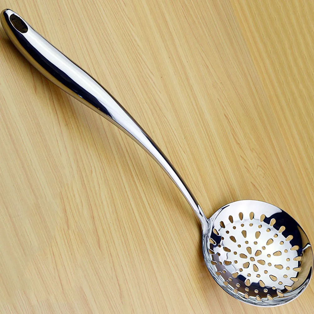 Slotted Spoon Strainer Frying Food Portable Stainless Steel Kitchen Tool Ergonomic Handle Durable Heat Resistant