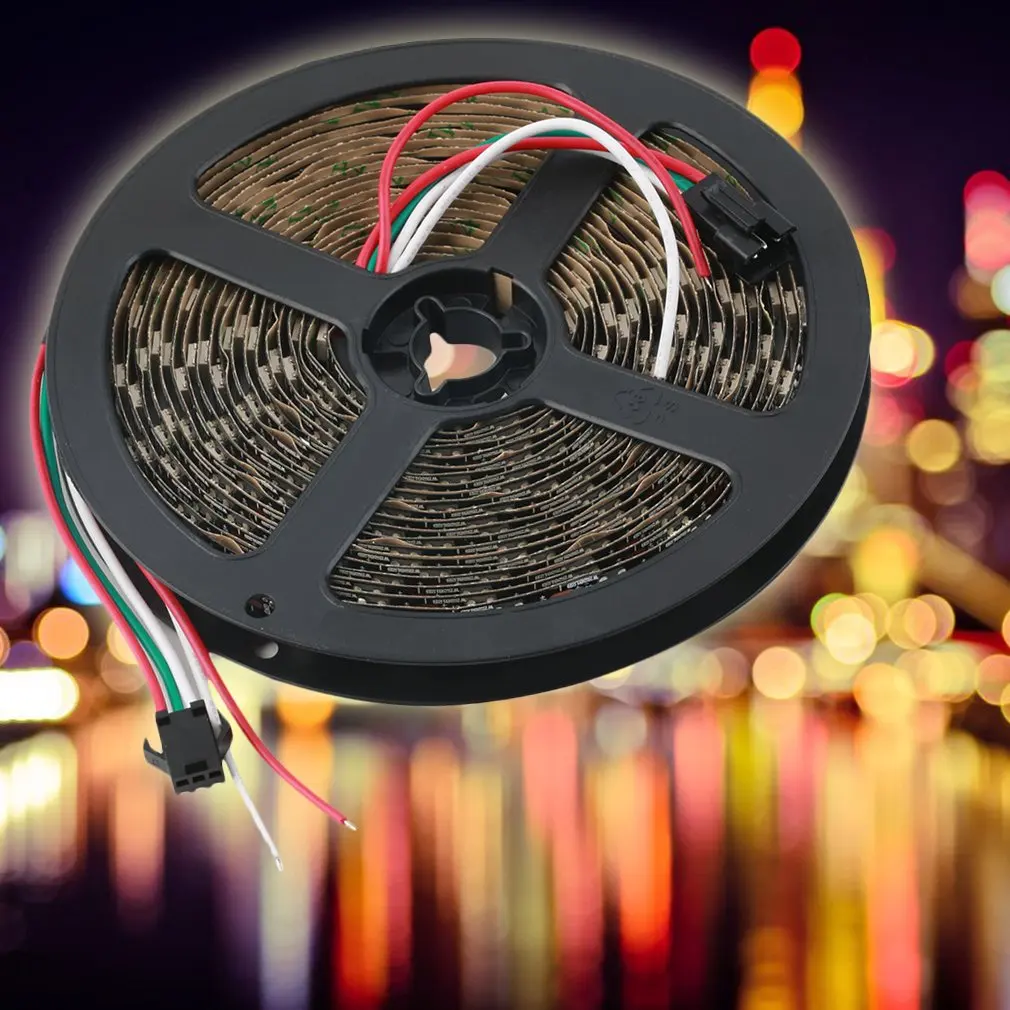 WS2812B 5 м 5050 SMD цифровой 300 светодиодный светильник адресуемый цветной DC5V для