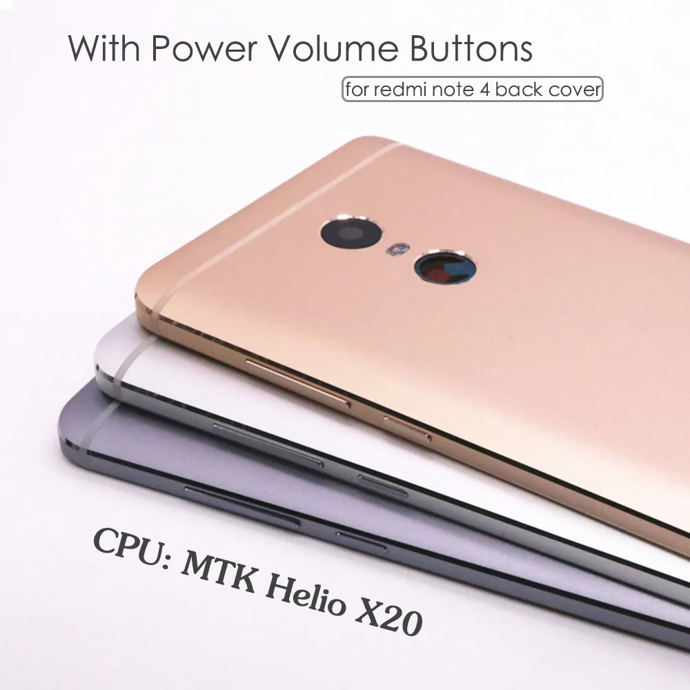 Xiaomi Redmi Note 4 Крышка батарейного отсека задняя дверь корпус note4 с кнопками питания