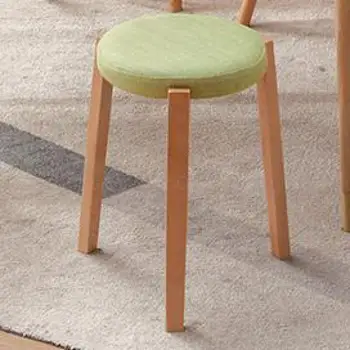 

Wood Solid Wood Stool Household Cloth Dining Stool Fashion Creativity Small Stool Makeup Stool Simple Stool Dressing Sto