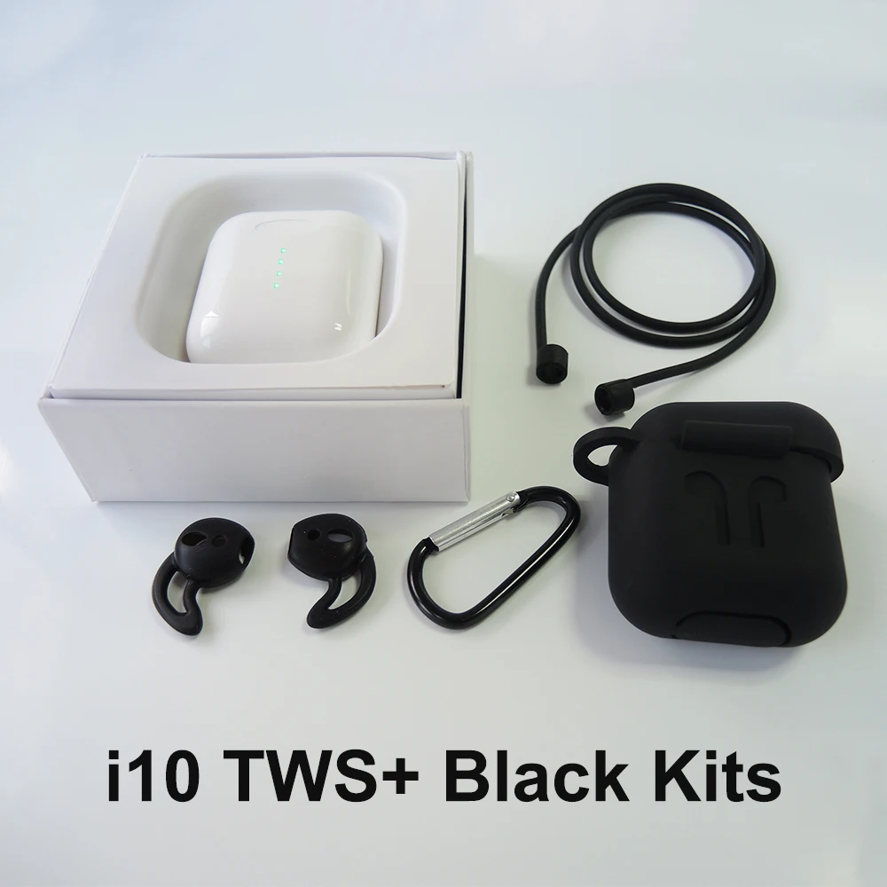 i10 add black kits i10 TWS мини беспроводной Bluetooth Сенсорный наушник наушники с зарядной коробкой для Android ios Телефон PK i200 i60 i30 TWS - Цвет: i10 add black kits