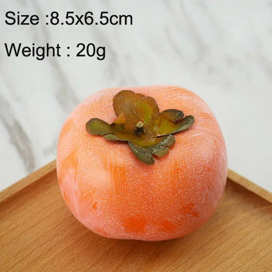 yellow persimmon Искусственное яблоко, искусственные фрукты, украшение для дома, оранжевый орнамент, ремесло, еда, реквизит для фотосъемки дома - Цвет: yellow persimmon