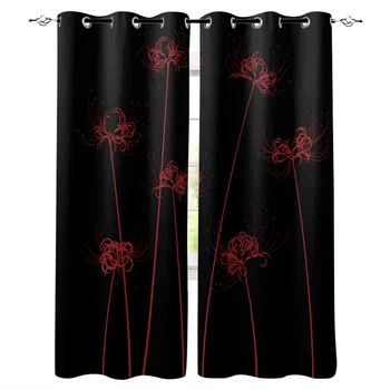 

Lycoris Radiata Curtains Window Living Room Curtains Kitchen Indoor Window High Blackout Curtain Thick