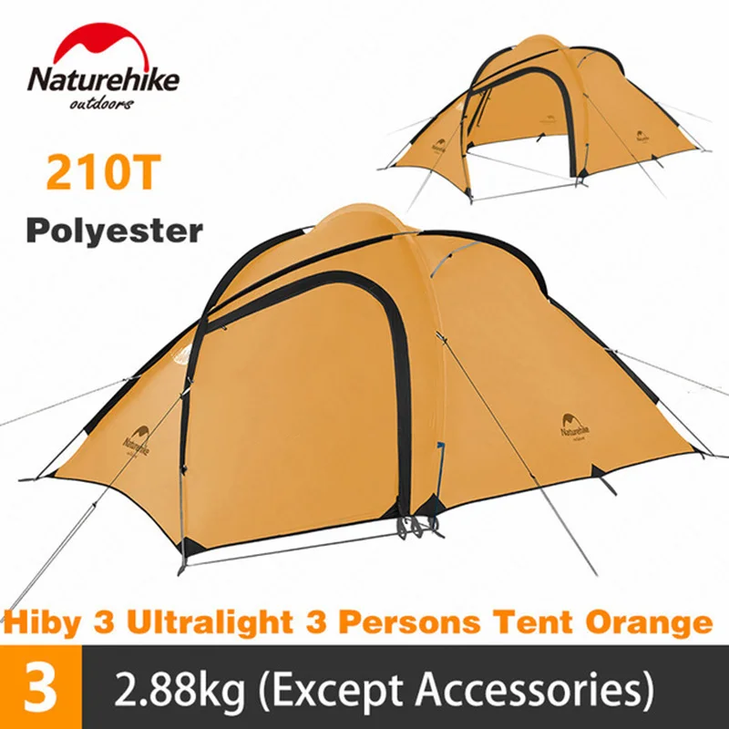 Naturehike палатка серии Hiby 3 4 человек открытый 20D силиконовая ткань двойной слой