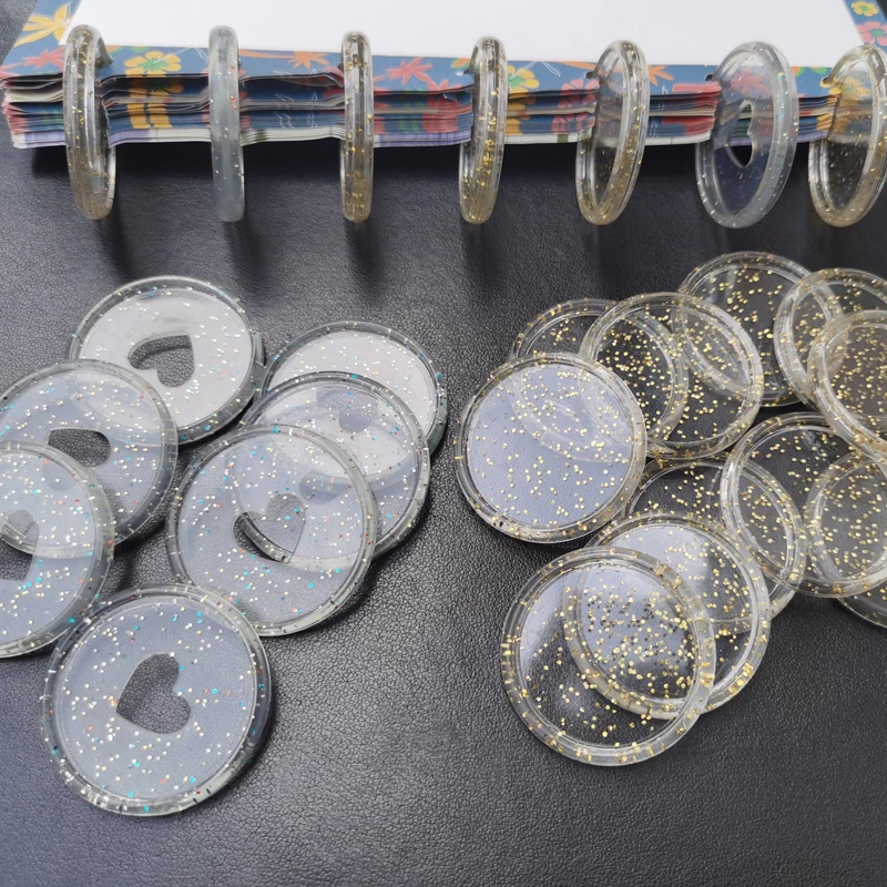 

100 шт. кольцо-планировщик для блокнота с отверстием в виде гриба, 35 мм, обвязочные диски, кольца для связывания в форме сердца для самостоятельного оформления офисных планшетов