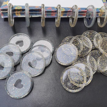 

100PCS Book Binding Rings Supplies 35MM Plastic Binding Discs Mushroom Hole Binder Flash Point Disc Binding Loose-leaf Ring