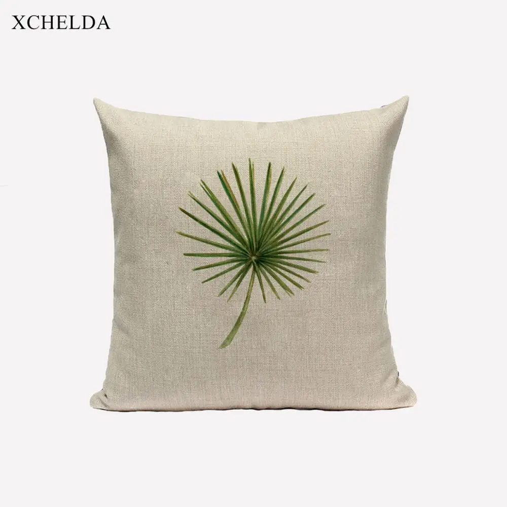 Cushion Cover Nordic Scandinavian Style Decorative throw Pillow Case 45*45 40X40 Linen Tropical botanical Pillowcase For Sofa