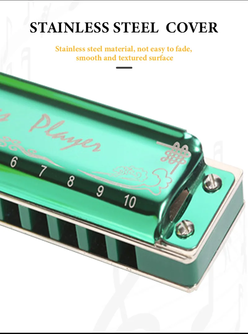 Description Picture 3 of itemEASTTOP Major Blues Harmonica Sets 12 Keys Diatonic Harmonica in Key of C D E F G A Bb B Ab for Adults Beginners Students Kids