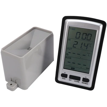 

Wireless Rain Meter Rain Gauge Weather Station for Indoor/Outdoor Temperature Recorder