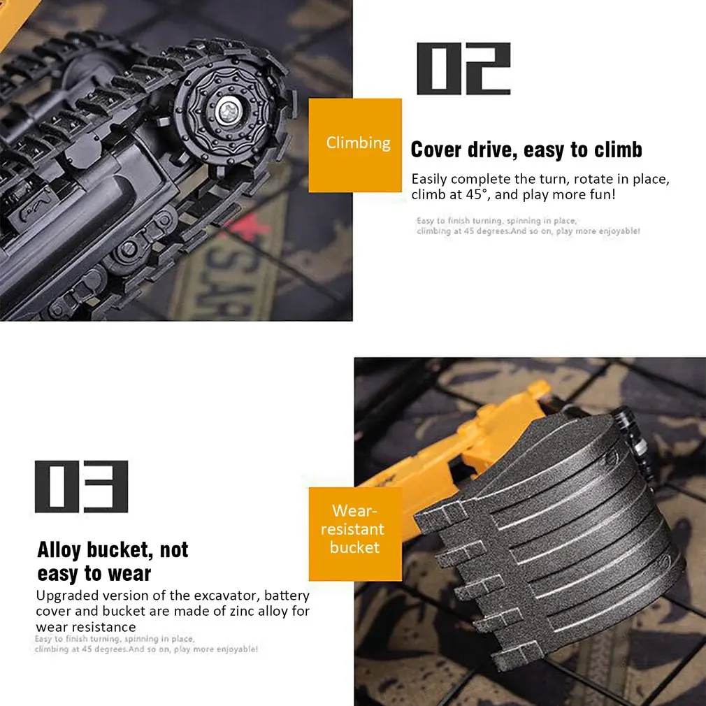 RC Simulation Toy RC Excavator Remote Control Vehicle With Light For Boys Universal Remote Control Toys Children Collection Toys RC Simulation Toy RC Excavator Remote Control Vehicle With Light For Boys Universal Remote Control Toys Children Collection Toys