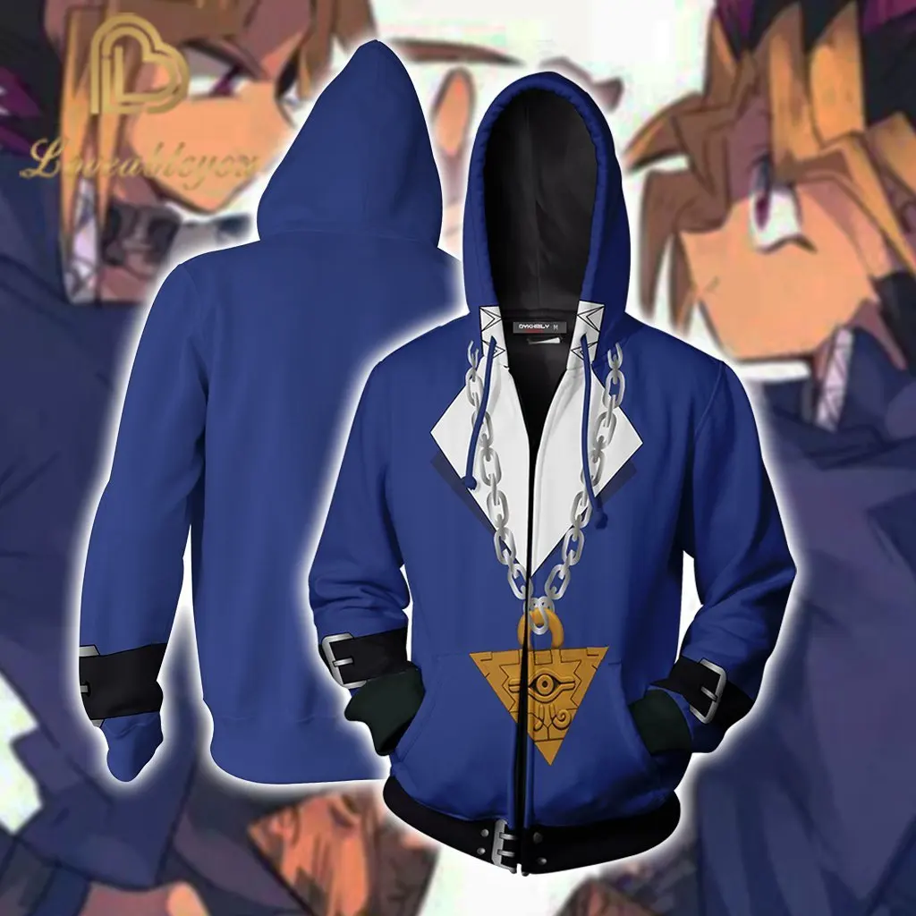 Anime YuGi-OH Seto Kaiba Cosplay Hoodies Sweatshirts Coat Jacket Christmas Gift 