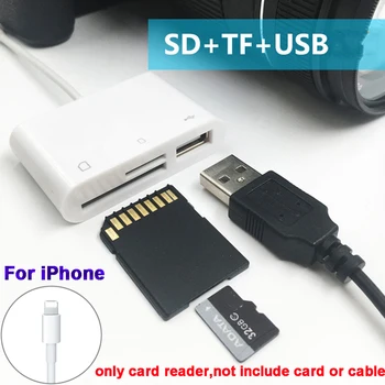 

Multifunctional SD TF card IOS For Iphone Ipad Light-ning OTG Converter Camera Adapter Card Reader