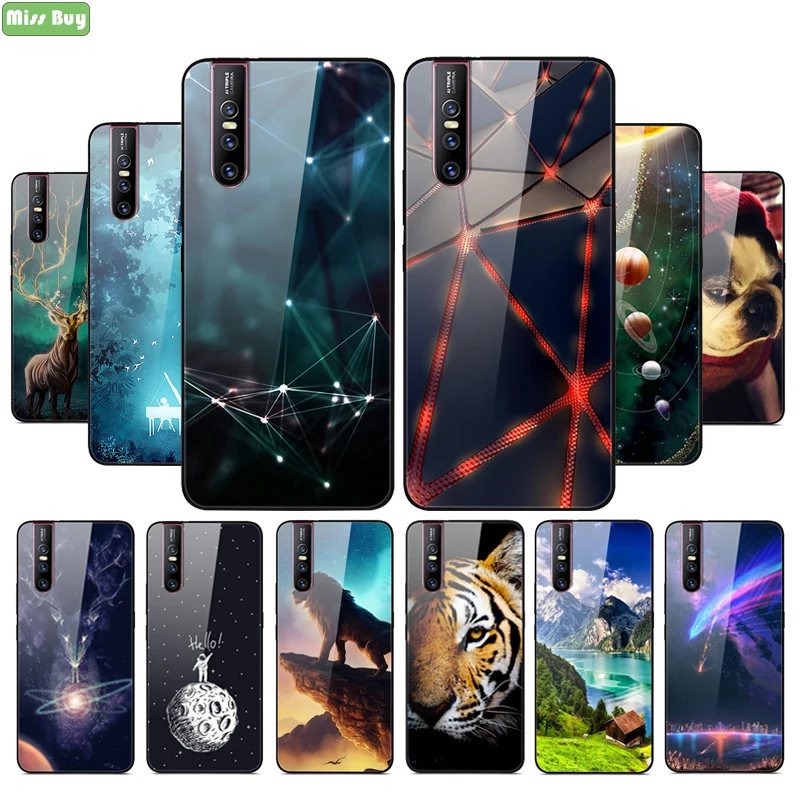 Роскошные закаленное Стекло задняя крышка для Xiaomi Redmi Go Y1 Y2 S2 6 Pro с мягкий