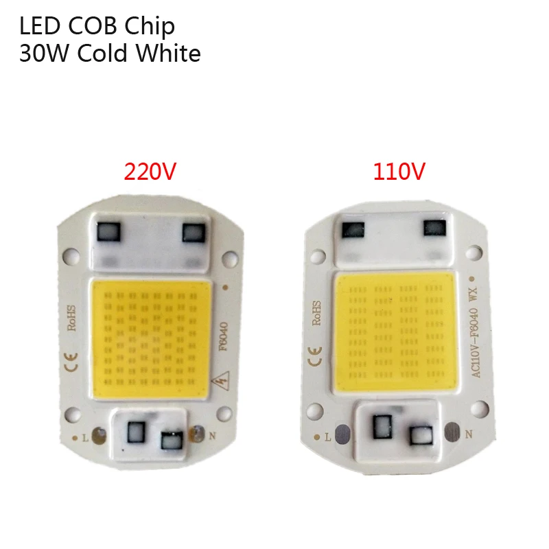 20 Вт/30 Вт/50 Вт прожектор открытый DIY умный IC холодный белый AC 110 В/220 В лампочка для уличного фонаря прожектор COB светодиодный светильник - Испускаемый цвет: 30W