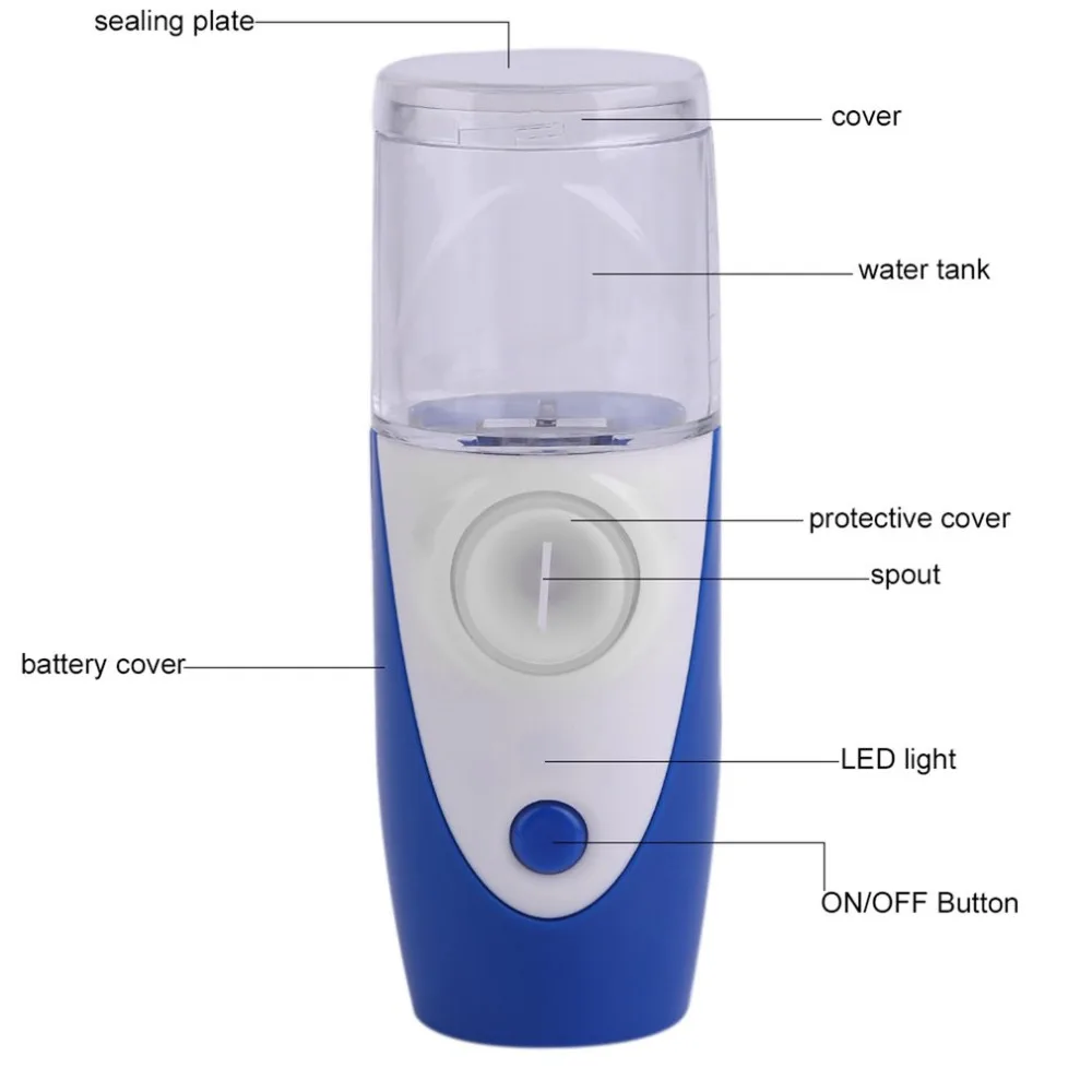 

Compact Size Handheld Ultrasonic Nebulizer Mesh Nebuliser Rechargeable Humidifier Atomizer for Children Adult Beauty Instrument