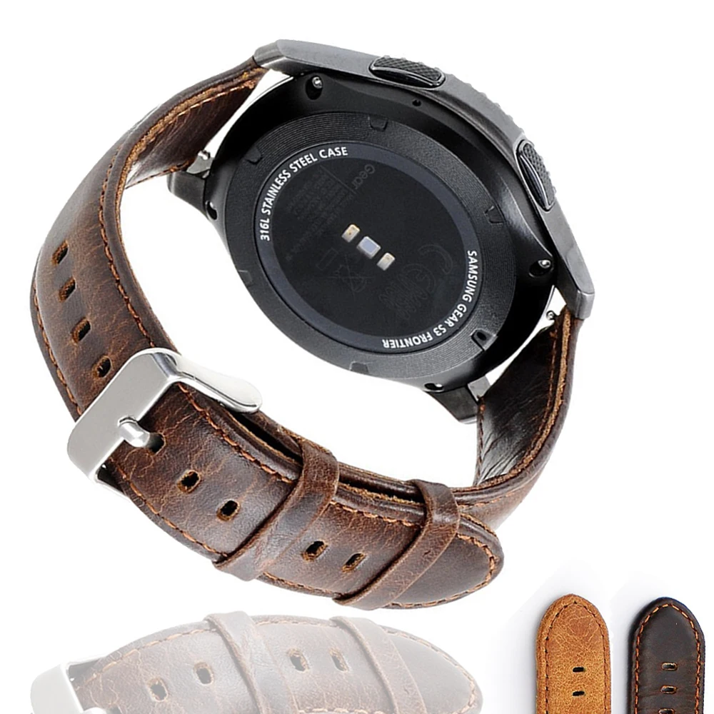 Ремешок Gear S3 Frontier для Samsung Galaxy watch 46 мм Classic S 3 22 кожаный браслет часов amazfit |