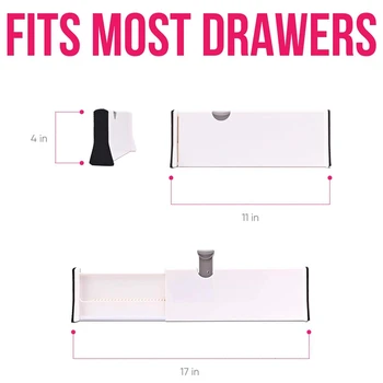 

New 4-Drawer Storage Box and Divider, Organizing Silverware and Cutlery in the Home Kitchen, Clothes Divider in the Bedroom Dres