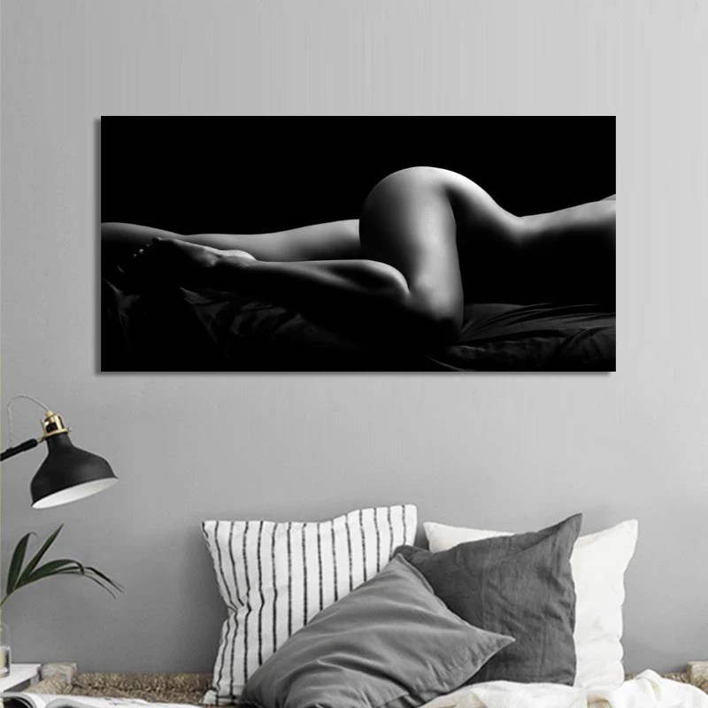 Современный портрет холст живопись плакат и принты Quadros Wall Art сексуальное тело