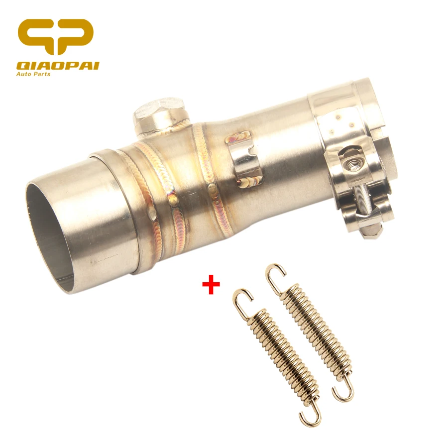

1pc Motorcycle Exhaust Link Pipe Adapter Front Steel Middle Pipe Slip-on Pipe for Kawasaki ER6N Exhaust Systems Accessories