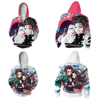 

Anime Demon Slayer Kimetsu no Yaiba Kamado Nezuko 3D Printing Hooded Sweatshirts men women Pullover sweater Cosplay Costume