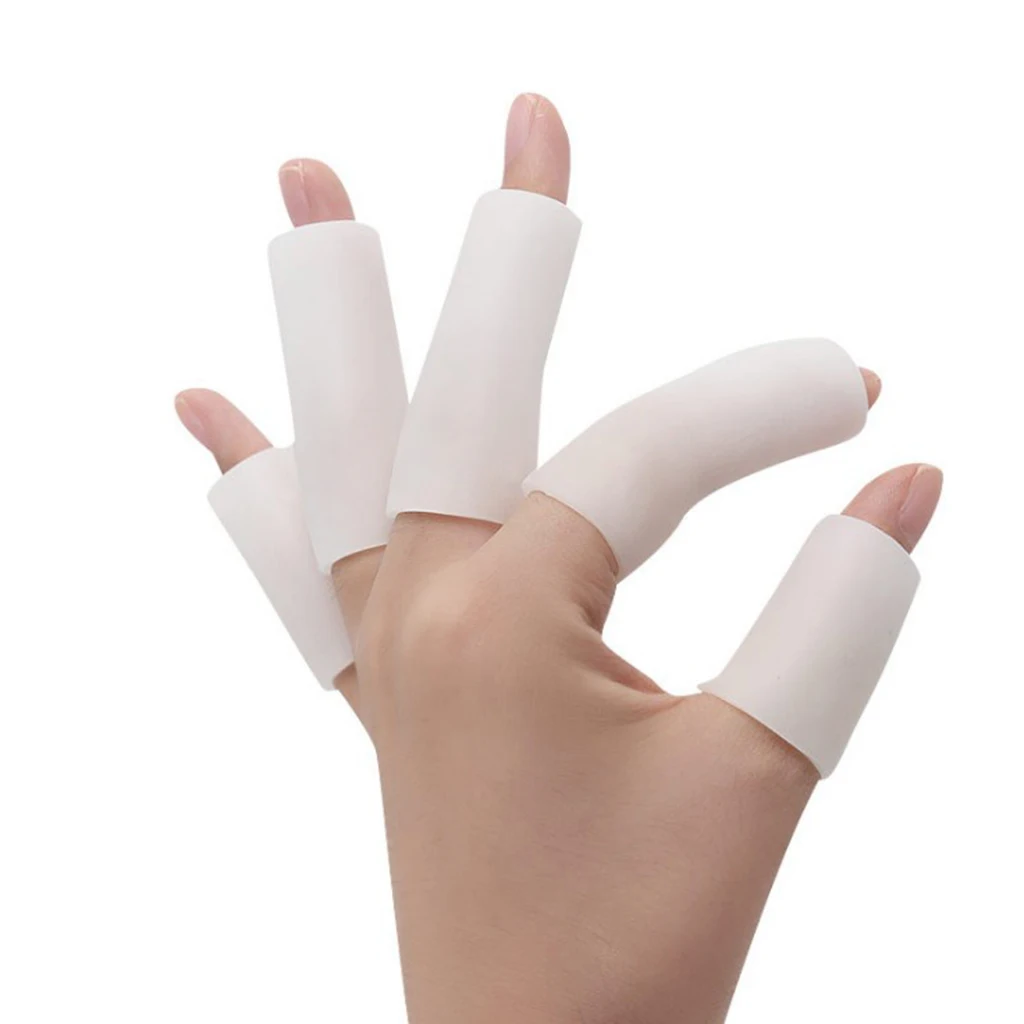 10pcs Cuttable Reusable Elastic Silicone Gel Toe Finger Caps Covers Sleeves Tubes