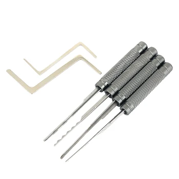 

6-In-1 Universal Handy Lock Picks Set Key Extractor Set- Grey