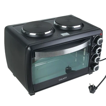 

Mini oven Galaxy GL 2617, 1500 W, 26 L, 2 burners 800 W each, cast iron, black 1320639